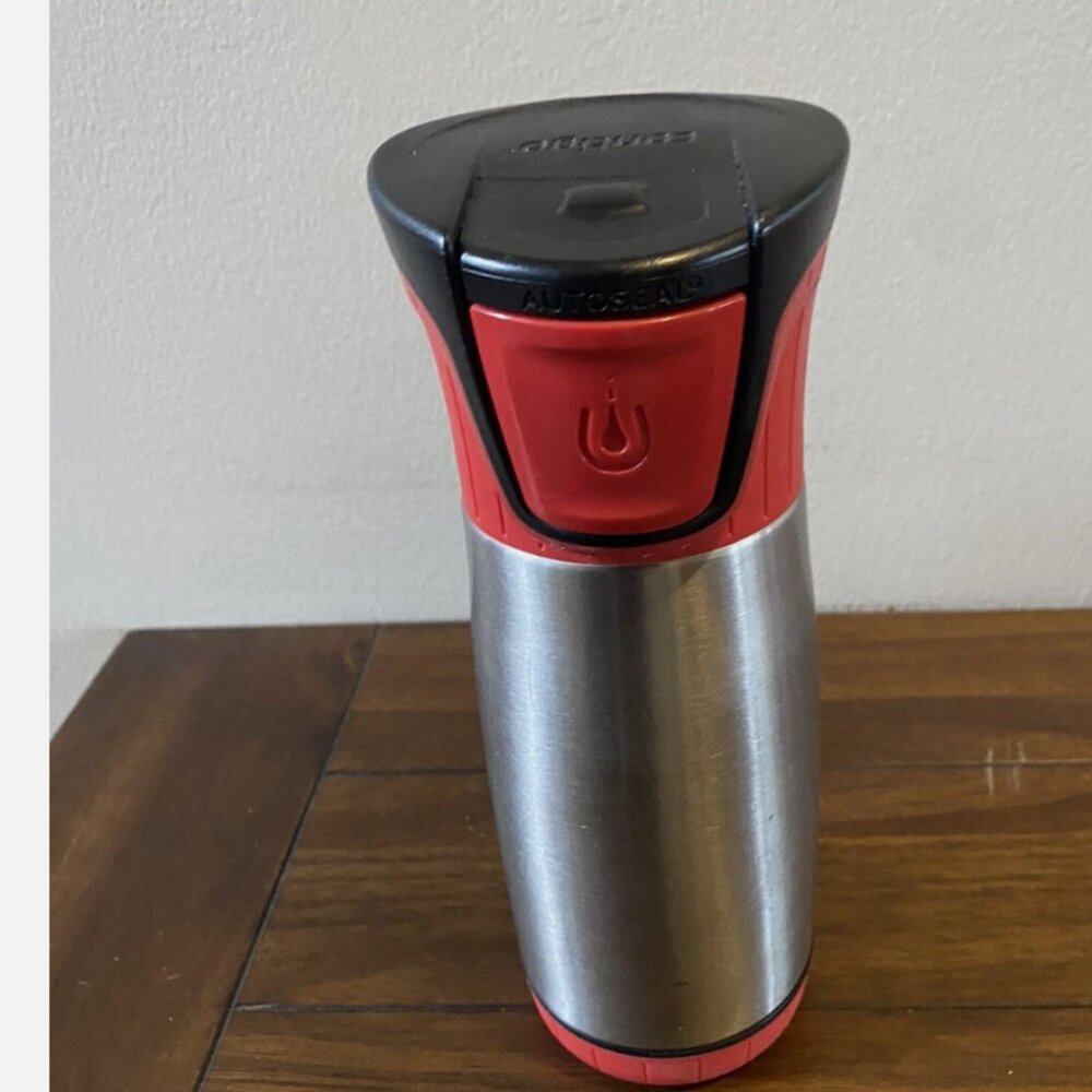 Contigo Red and Silver Travel Mug 16oz